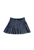 Denim Pleated Mini